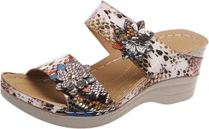 Ladmiple Sandals Women Dressy Summer Flat Flip Flops Arch Support Comfortable Walking Orthotic Orthopedic Walking Slides