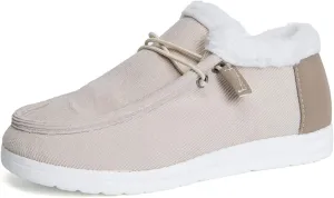Ladmiple Winter Boots For Women Cute Snow Boots Fur Lined Warm Slip On Ankle Booties Outdoor Anti Slip Walking Shoes