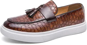Loafers Slip On Shoes for Men Casual Dress Leather Prom Tassel Loafers Wedding Fashion Tuxedo Walking Summer Shoes