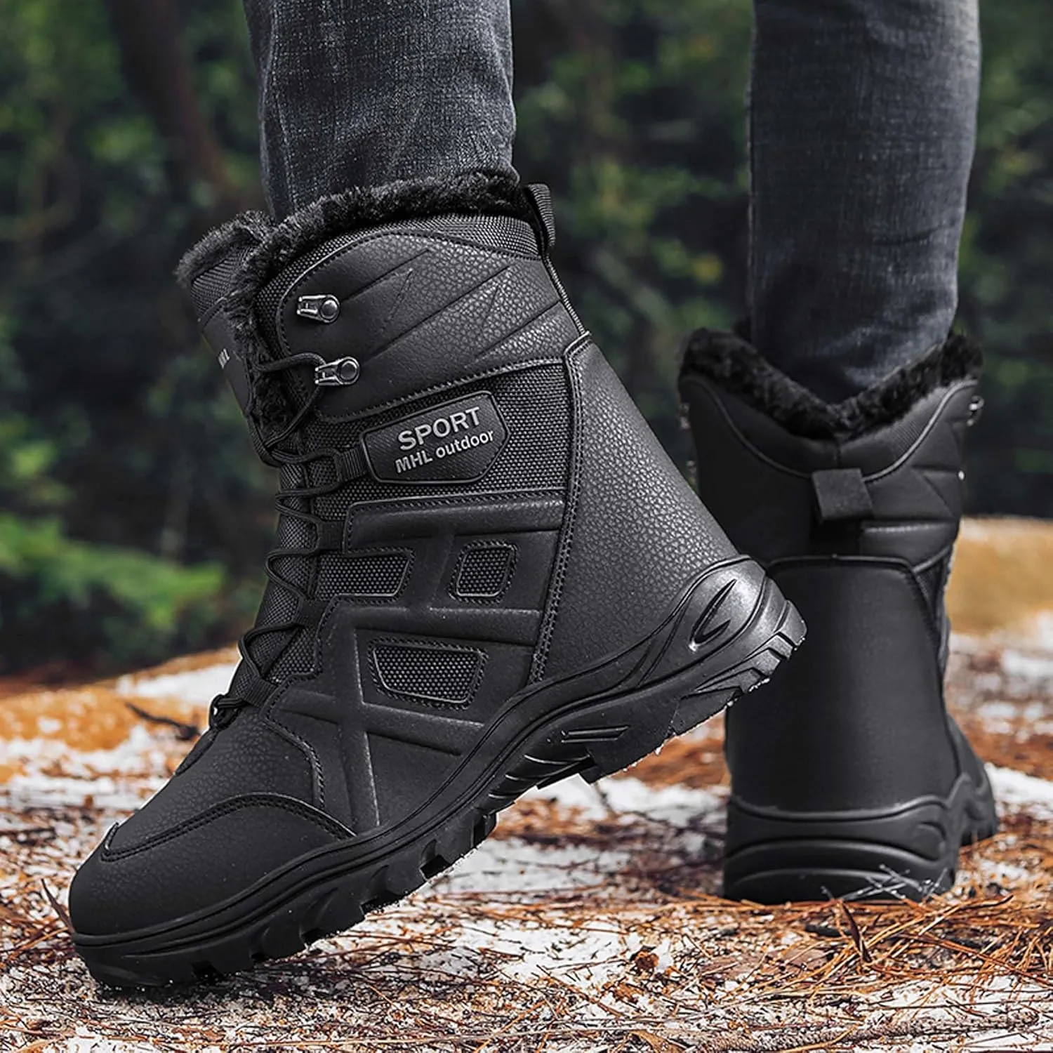 Men's and Women's Winter Snow Boots Waterproof Hiking Boots Tactical Work Boots Outdoor Lightweight Military Boots