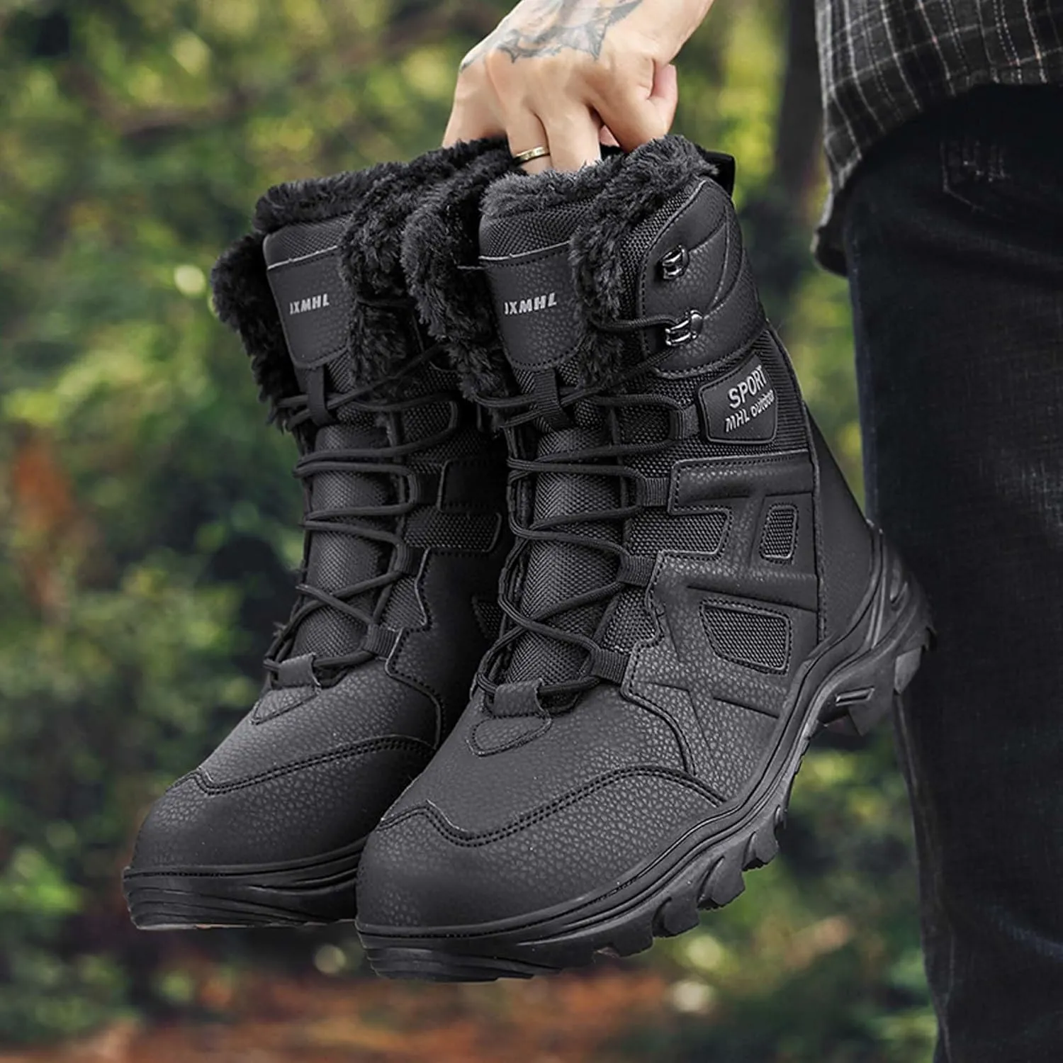 Men's and Women's Winter Snow Boots Waterproof Hiking Boots Tactical Work Boots Outdoor Lightweight Military Boots