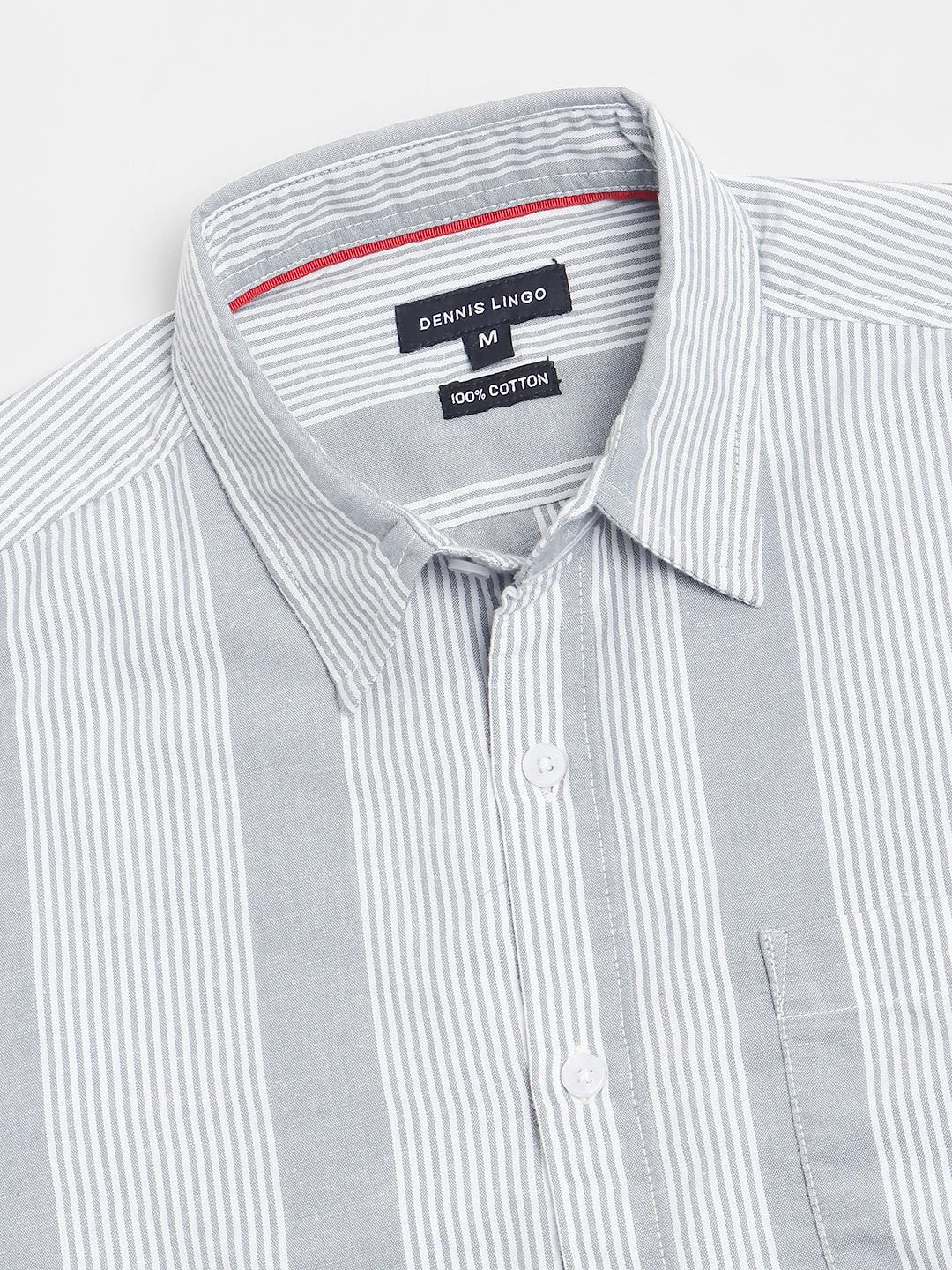 Men's Comfort Slim Fit Striped Pure Cotton Casual Shirt