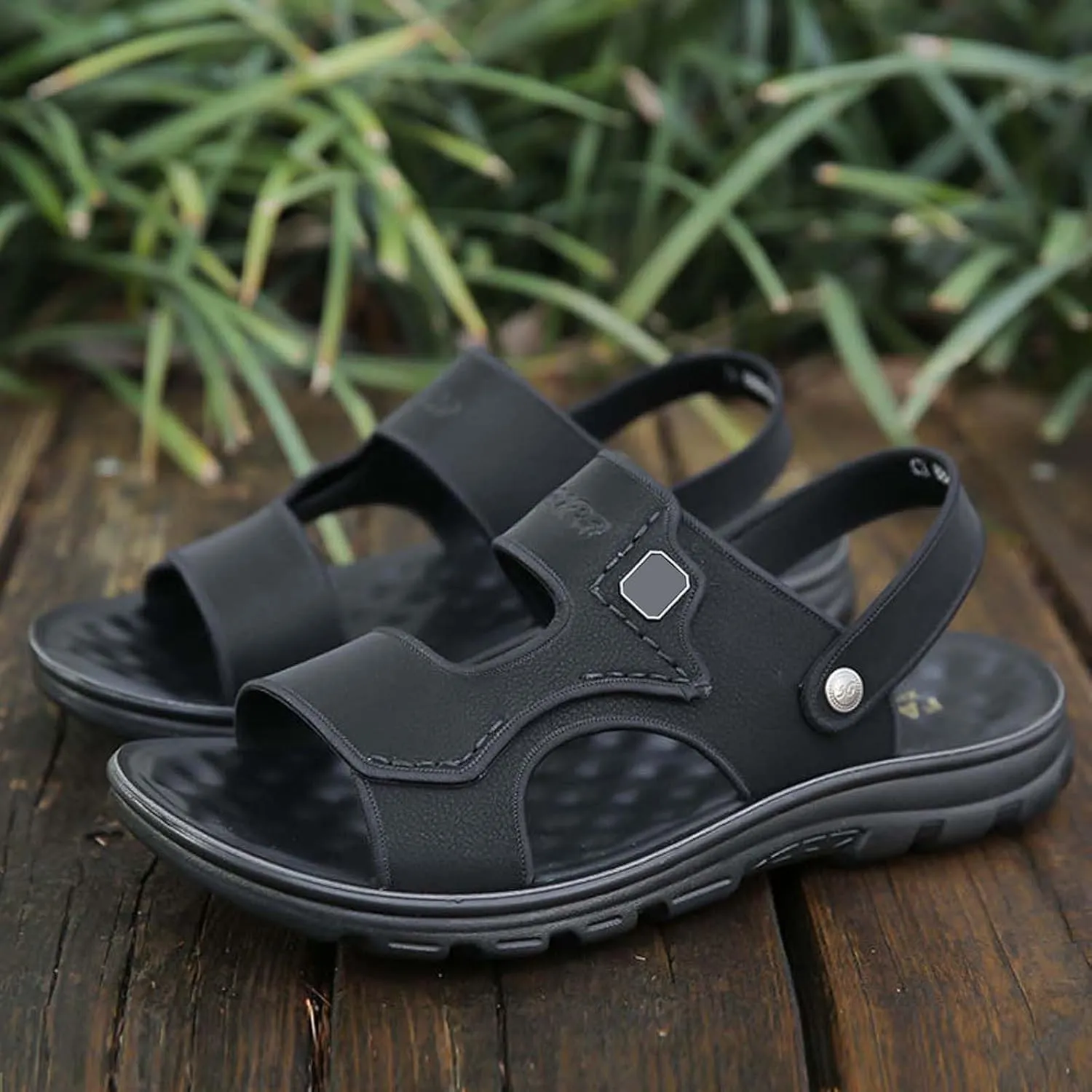 Men's Comfortable Lightweight Open Toe Sandals for Summer Beach Walking Outdoor Casual Athletic Hiking Water Shoes