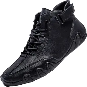 Men's High Top High Boots Lightweight Slip-ons Sneakers Breathable Outdoor Walking Shoes Walking Driving High Boots