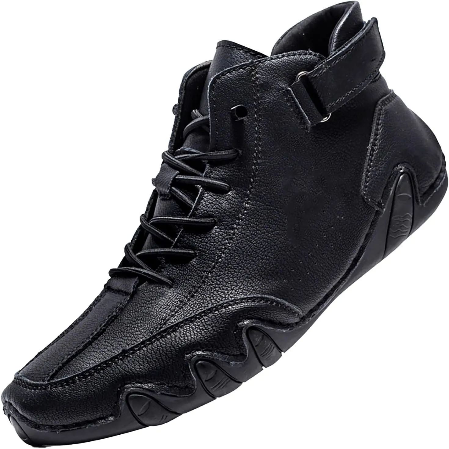 Men's High Top High Boots Lightweight Slip-ons Sneakers Breathable Outdoor Walking Shoes Walking Driving High Boots
