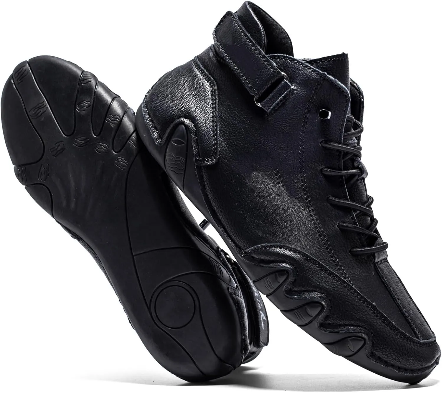 Men's High Top High Boots Lightweight Slip-ons Sneakers Breathable Outdoor Walking Shoes Walking Driving High Boots