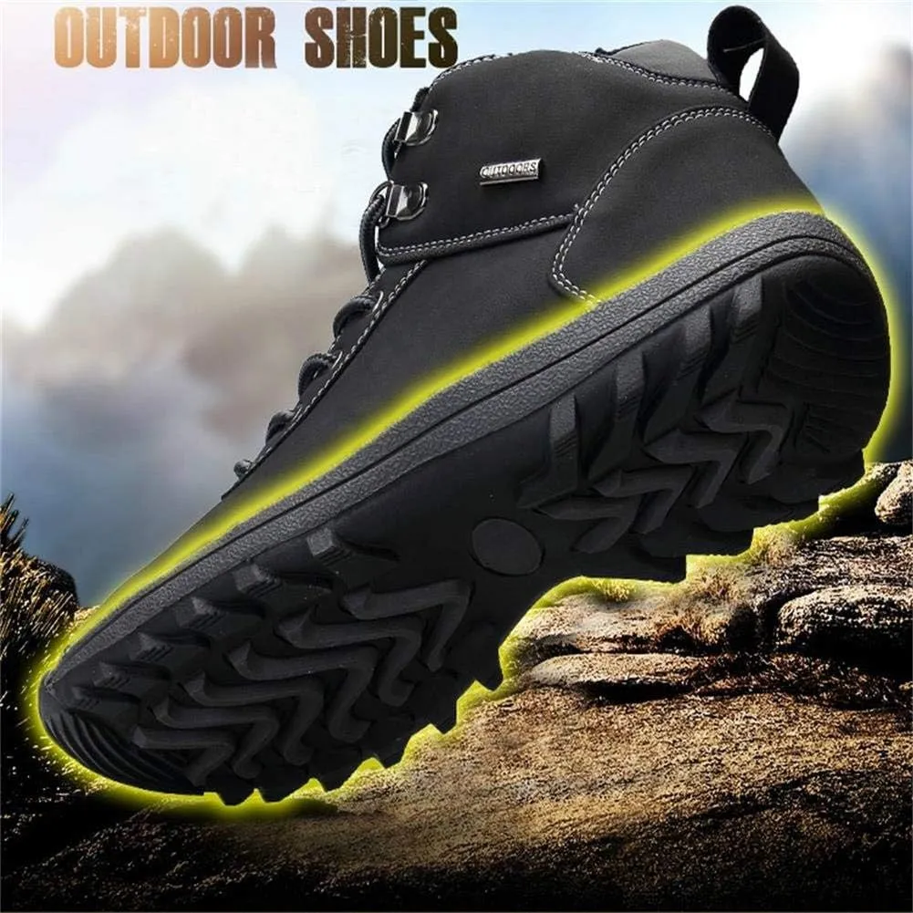 Mens Hiking Boots All Weather Outdoor Boots Waterproof Lace Up Non-Slip Boots