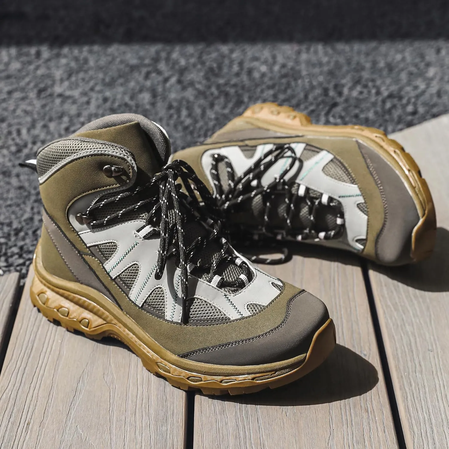Men's Hiking Boots Outdoor Non-slip Waterproof Ankle Boots Trekking Camping Trail Combat Boots