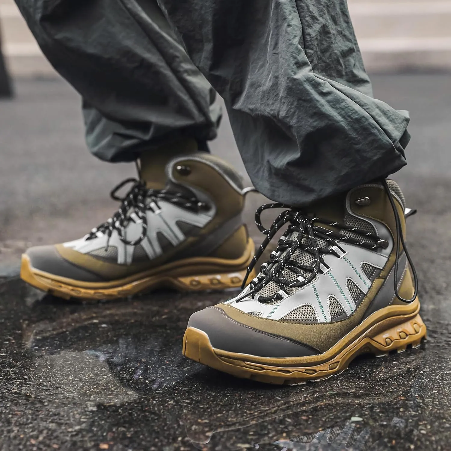 Men's Hiking Boots Outdoor Non-slip Waterproof Ankle Boots Trekking Camping Trail Combat Boots