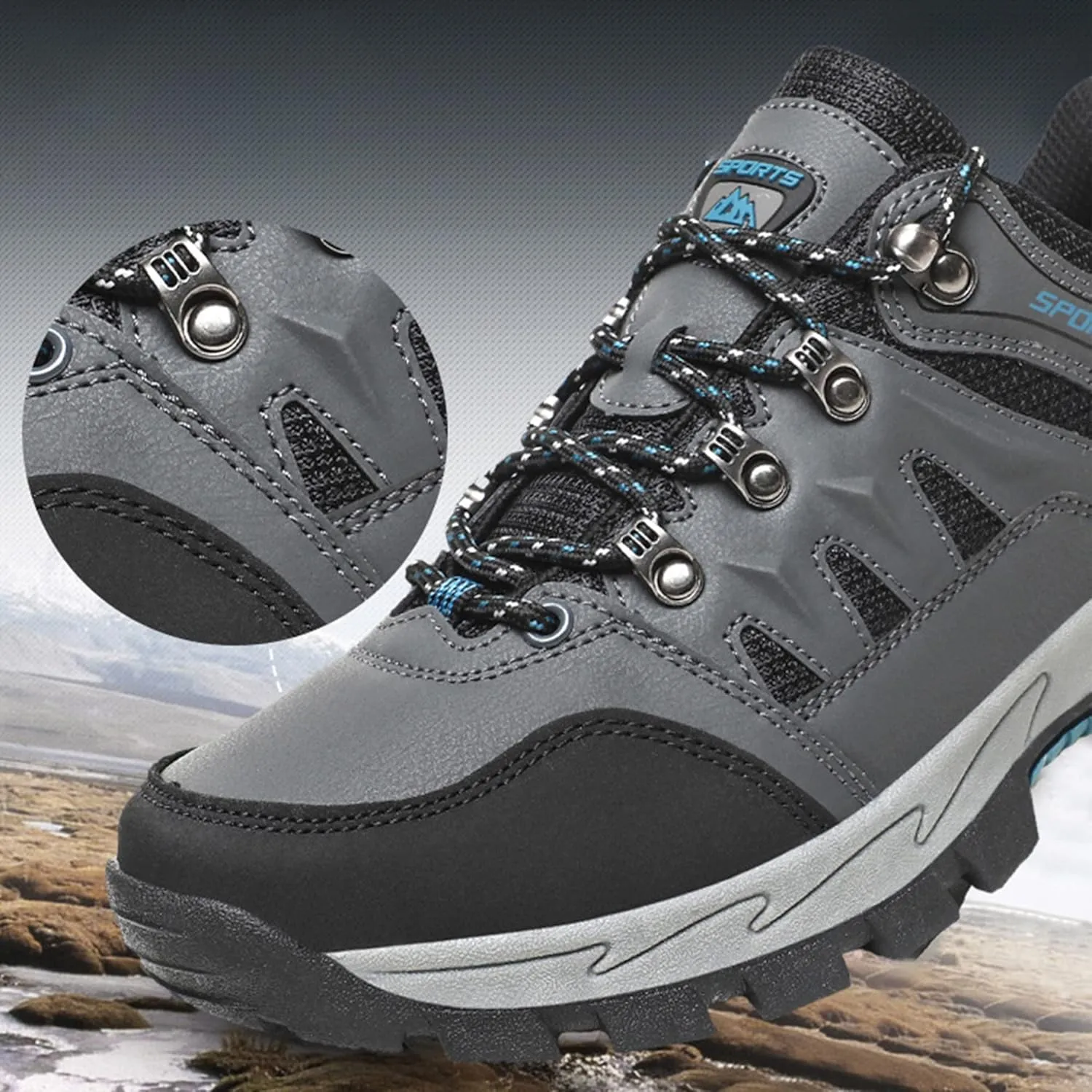 Mens Hiking Shoes Camping Travel Sneakers Casual Outdoor Walking Trainers Lightweight Damping