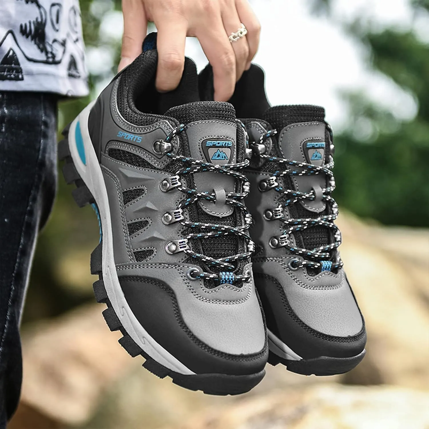 Mens Hiking Shoes Camping Travel Sneakers Casual Outdoor Walking Trainers Lightweight Damping