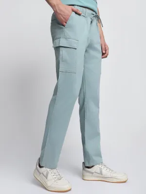 Men's Light Grey Cargo Trousers