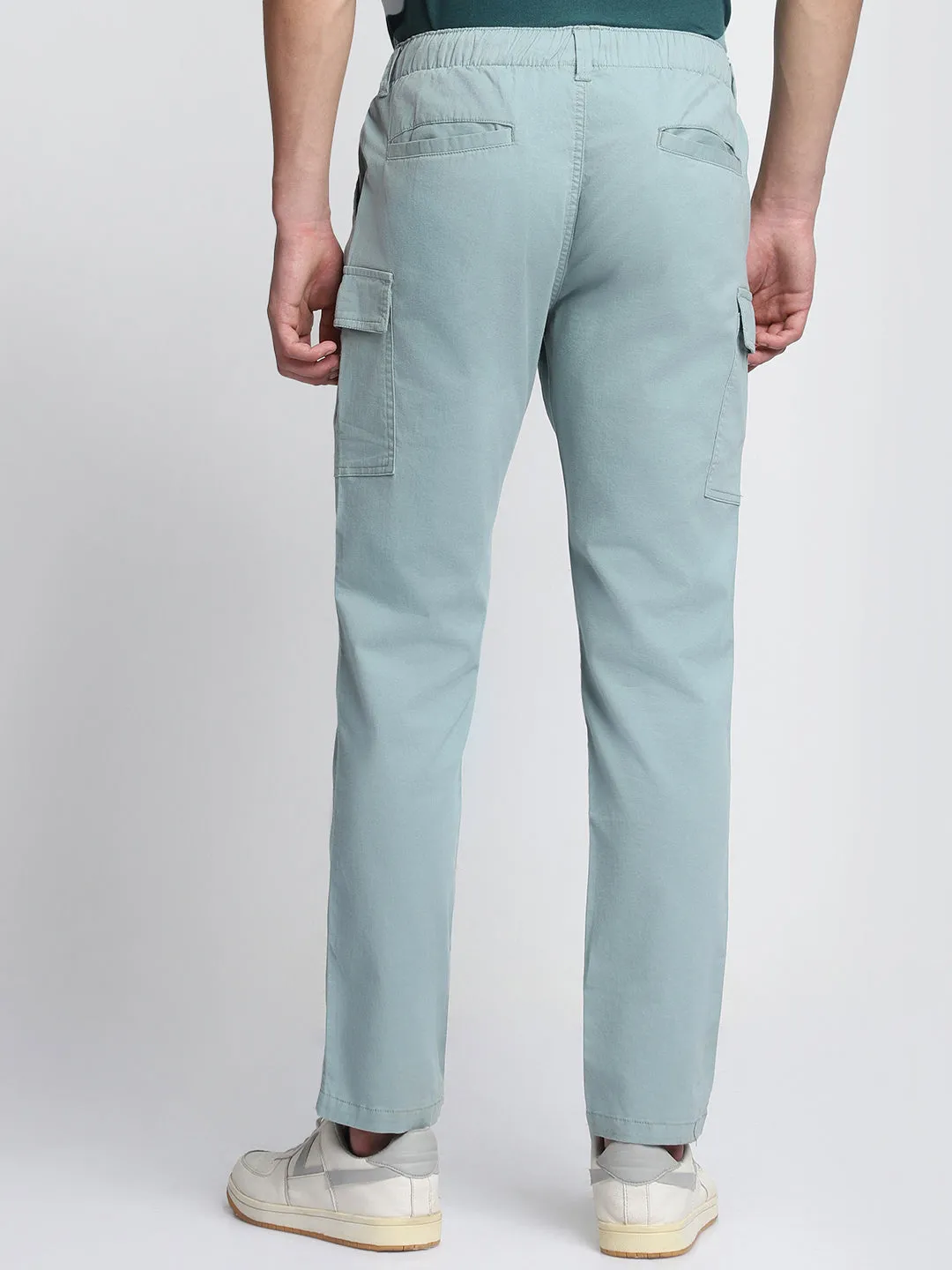 Men's Light Grey Cargo Trousers