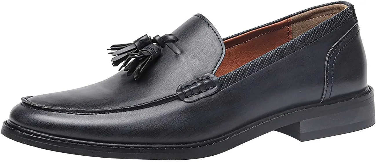 Mens Loafers Casual Dress Slip On Leather Penny Loafers Fashion Wedding Business Tuxedo Walking Shoes for Men