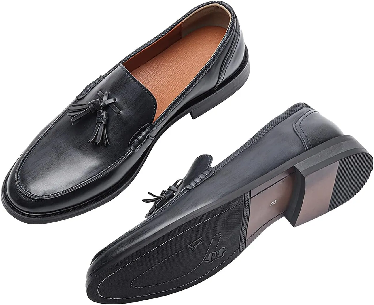 Mens Loafers Casual Dress Slip On Leather Penny Loafers Fashion Wedding Business Tuxedo Walking Shoes for Men