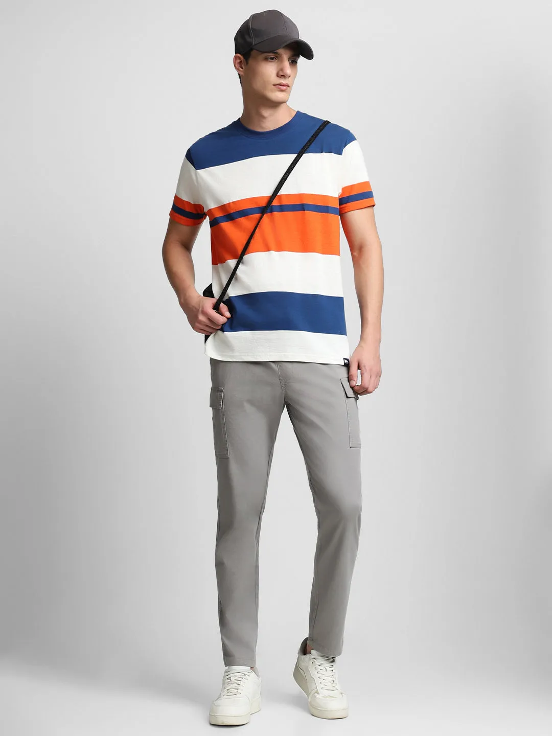 Men's Mid Grey Cargo Trousers