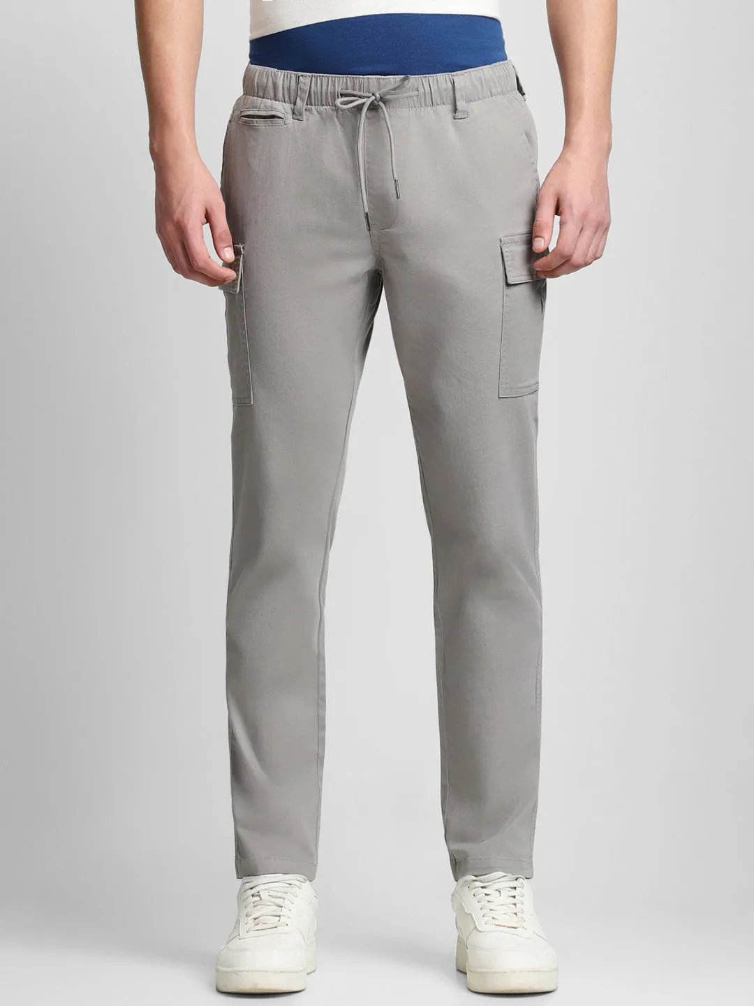 Men's Mid Grey Cargo Trousers