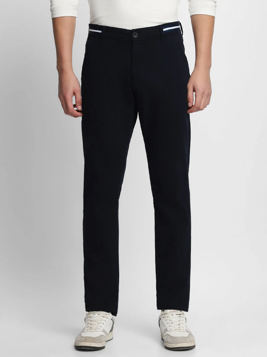 Men's Mid-Rise Slim Fit Wrinkle Free Trousers