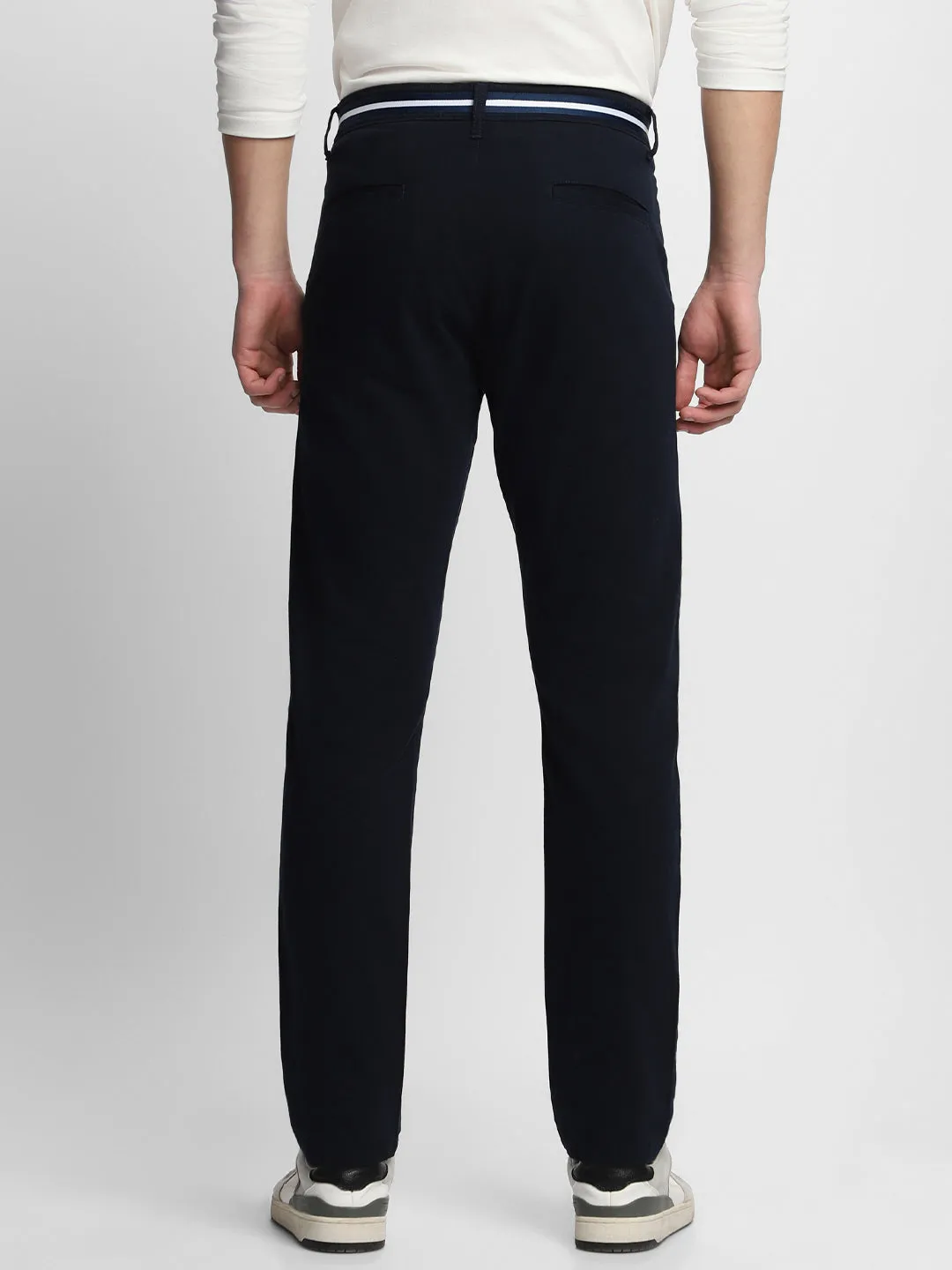 Men's Mid-Rise Slim Fit Wrinkle Free Trousers