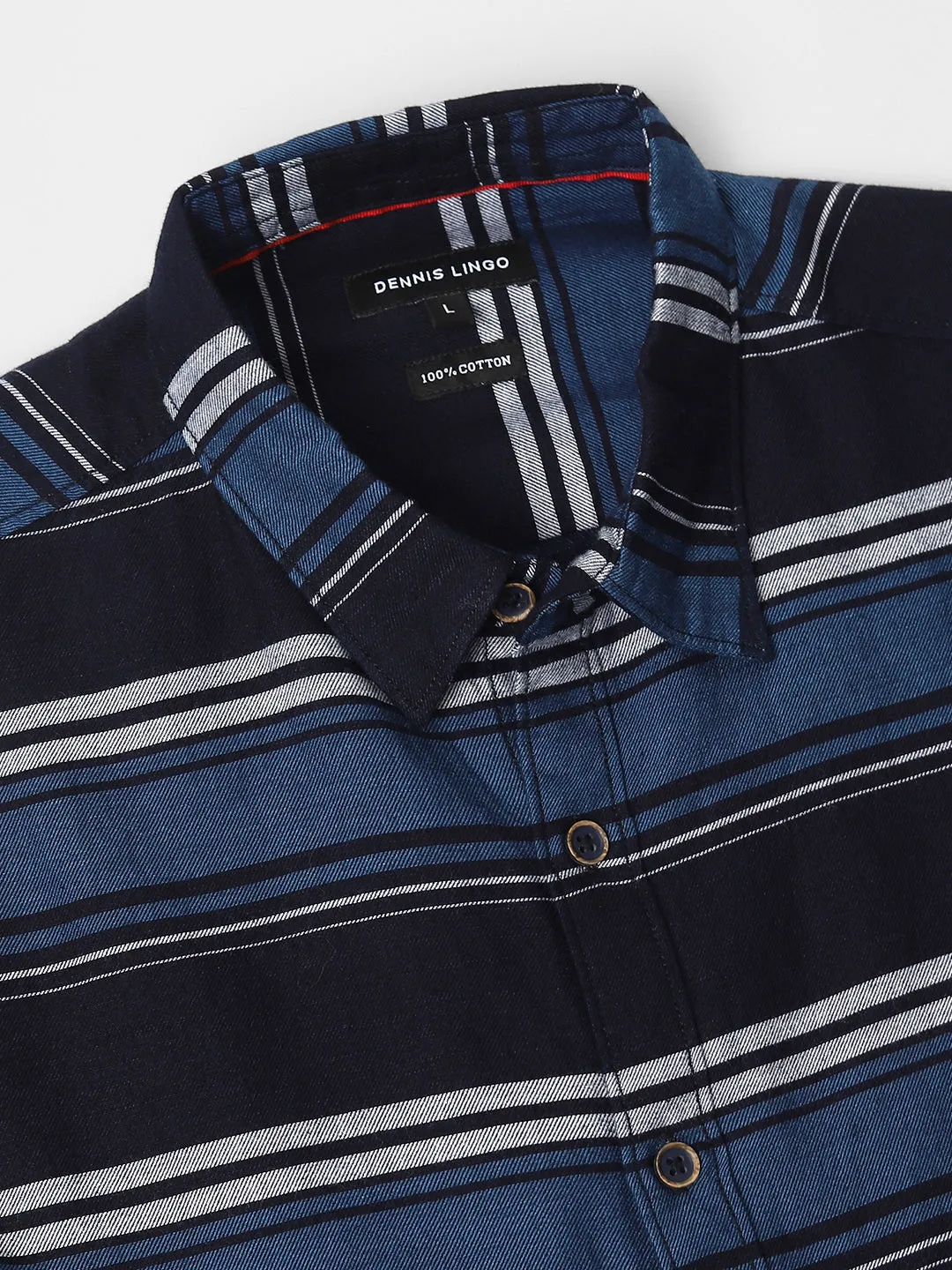 Men's Navy Checkered Full Sleeve Casual Shirts