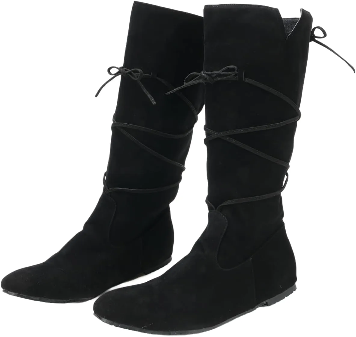 Men's Renaissance Boots Brown Cosplay Halloween Viking Pirate Steampunk Riding Long Boots