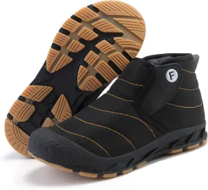 Men's Snow Boots,Outdoor Comfortable Keep Warm Winter Boots for Men,Lightweight Slip Resistant Warm Fur Lined Hiking Winter Boots,Rubber Sole