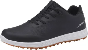 Mens Walking Golfers Sneakers Lightweight Breathable Athletic Shoes Comfort Non Slip Golf Shoes for Men