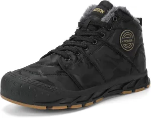 Mens Winter Trekking Snow Boots: Warm Fur Lined - Waterproof Non Slip Hiking Boot