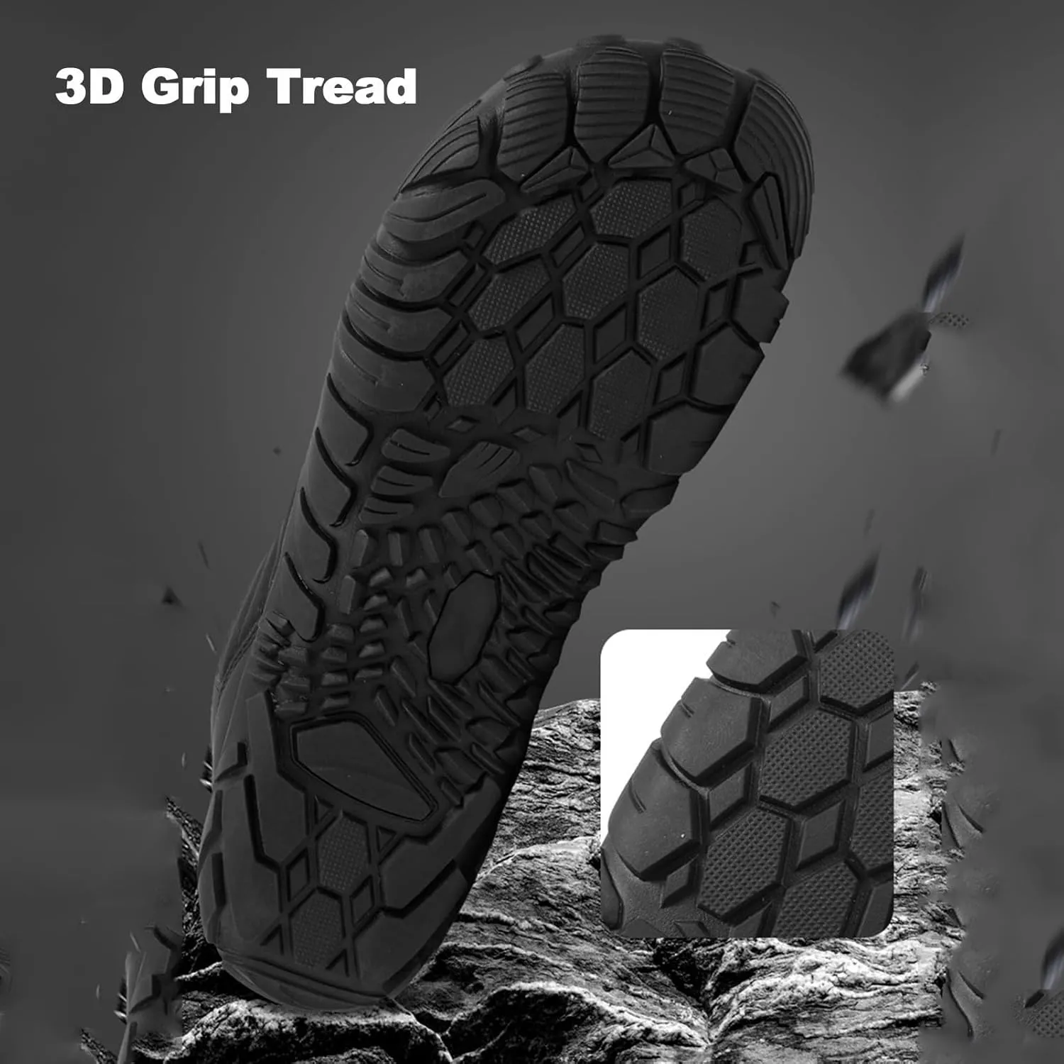 Mens Womens Barefoot Shoes Waterproof Winter Snow Boots Zero Drop Sole Walking Shoes for Hiking Outdoor