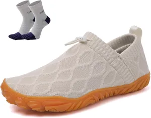 Men's  Women's Wide Toe Barefoot Shoes Slip-On Sneakers Breathable Walking Shoes for Walking Hiking