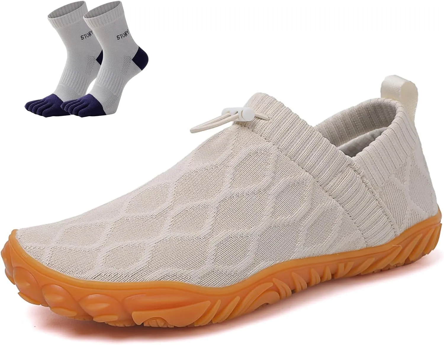Men's  Women's Wide Toe Barefoot Shoes Slip-On Sneakers Breathable Walking Shoes for Walking Hiking