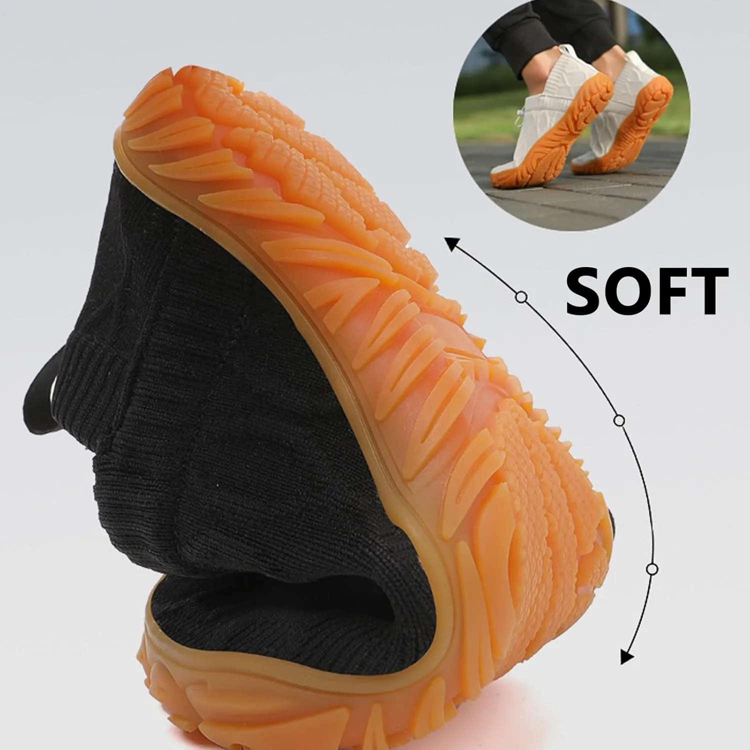 Men's  Women's Wide Toe Barefoot Shoes Slip-On Sneakers Breathable Walking Shoes for Walking Hiking