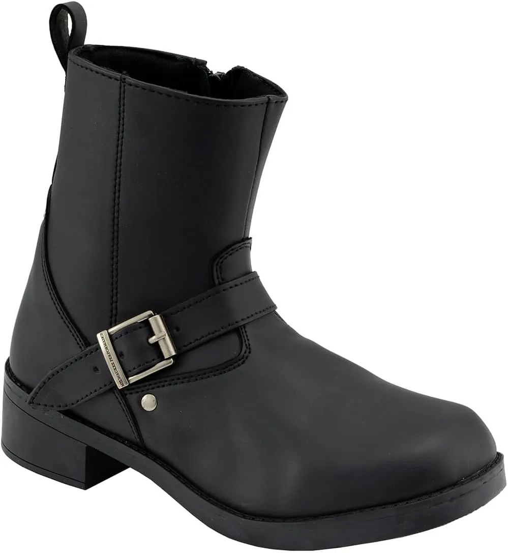 Milwaukee Leather MBK9295 Kids 6 inch Engineer Style Biker Boots - 5