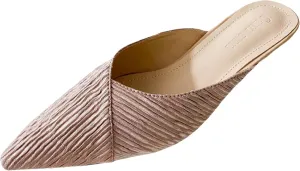 Mules Girls' Sandals Fashion Pointed Low Heel Women's Open Back Loafers Outdoor Slippers