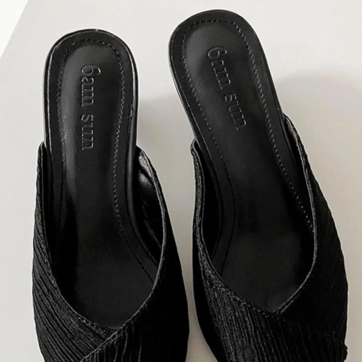 Mules Girls' Sandals Fashion Pointed Low Heel Women's Open Back Loafers Outdoor Slippers