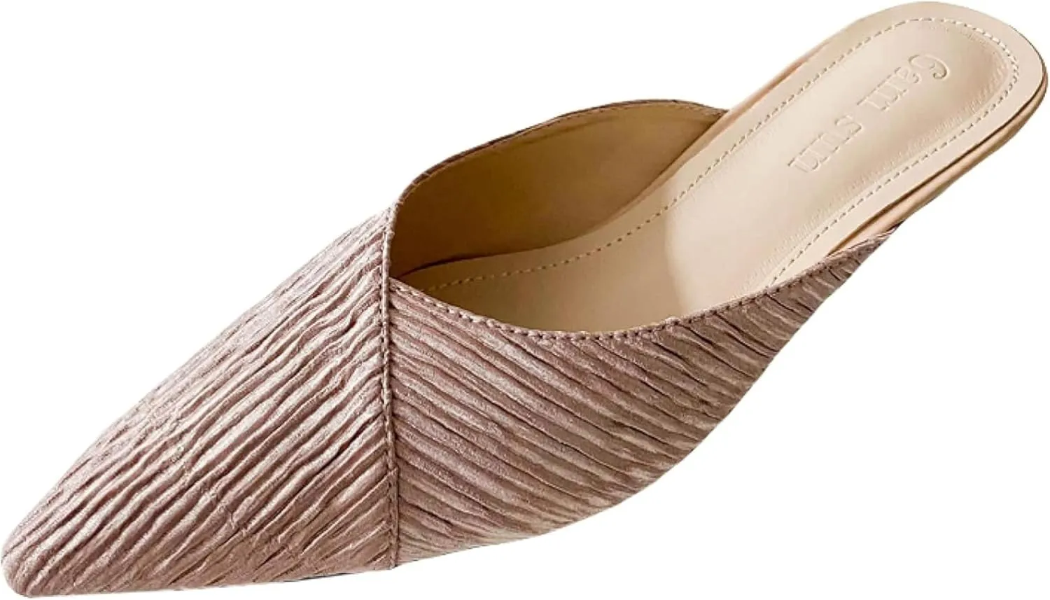 Mules Girls' Sandals Fashion Pointed Low Heel Women's Open Back Loafers Outdoor Slippers