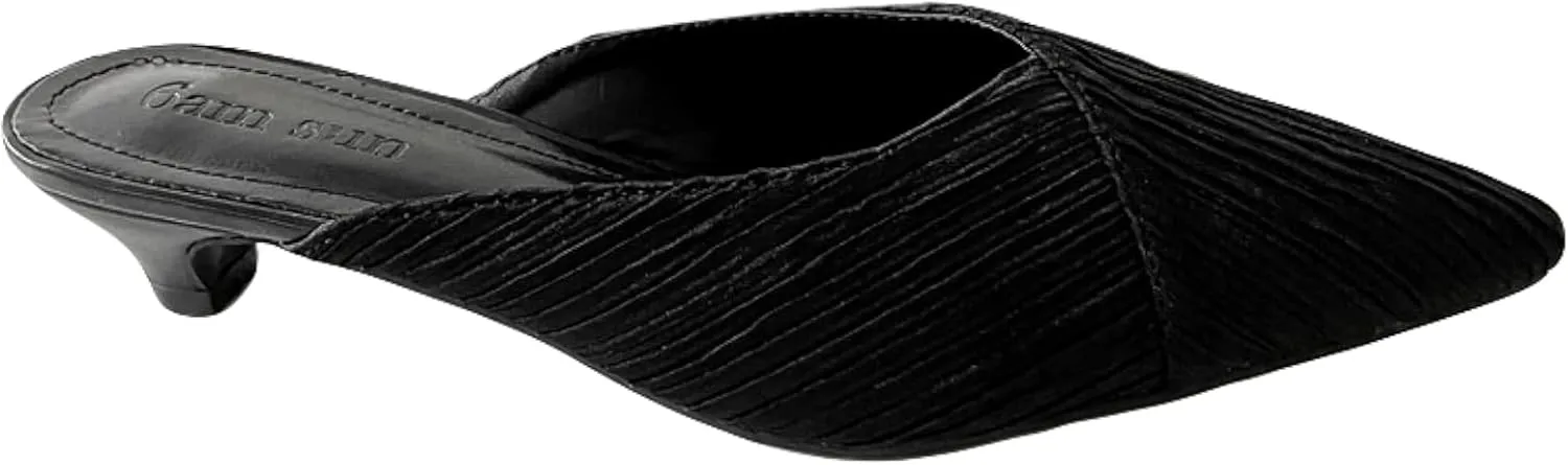 Mules Girls' Sandals Fashion Pointed Low Heel Women's Open Back Loafers Outdoor Slippers