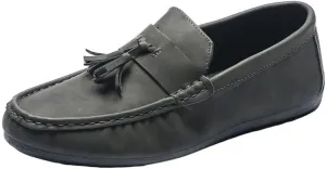 New Mens Loafers PU Leather with Tassel Penny Loafers Flat Heel Comfortable Flexible Outdoor Walking Slip-on