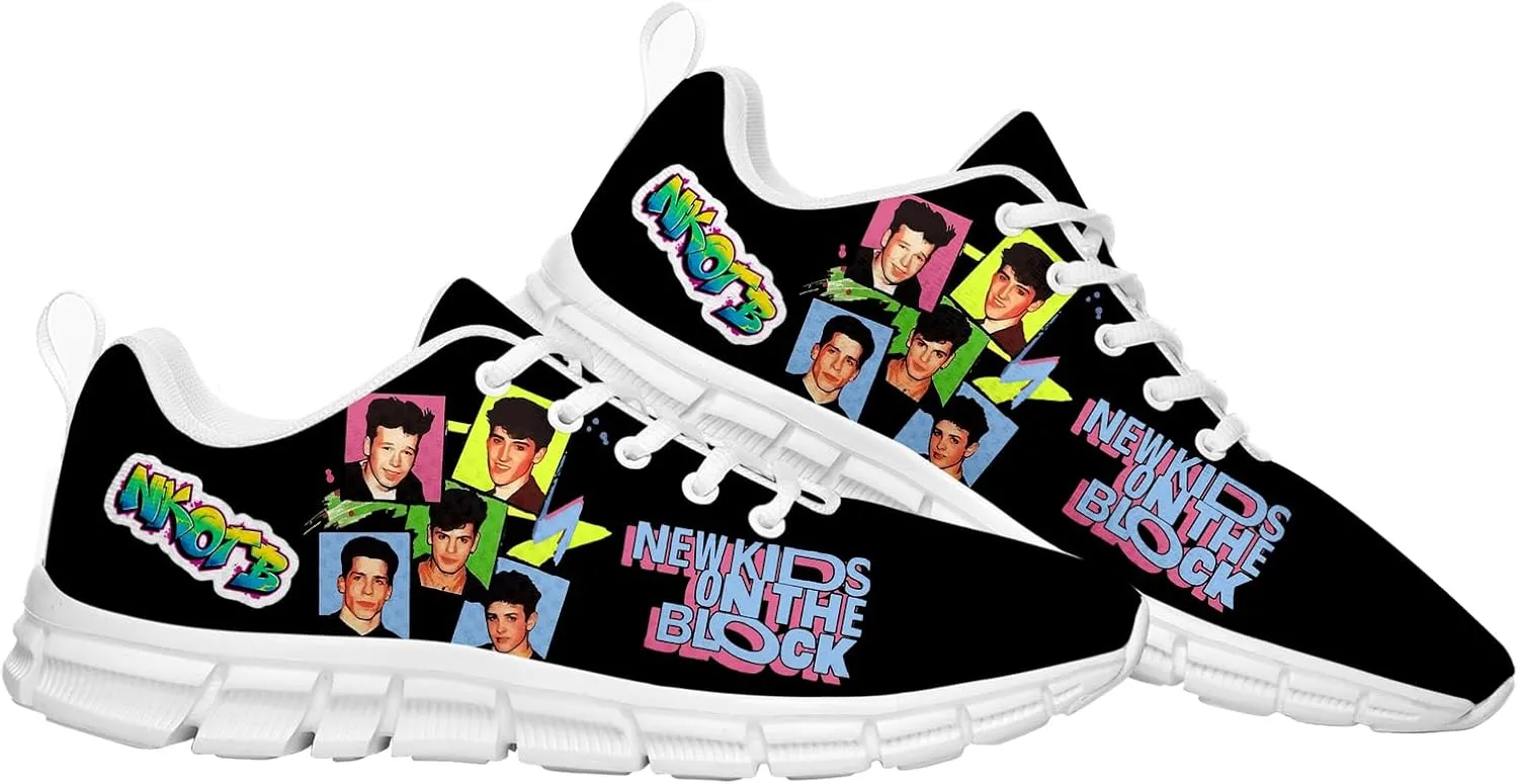 New Pop Kids Music On The Band Block Shoes Womens Mans Lace Up Sneakers Casual Sport Sports Shoe Running Footwear Sneaker