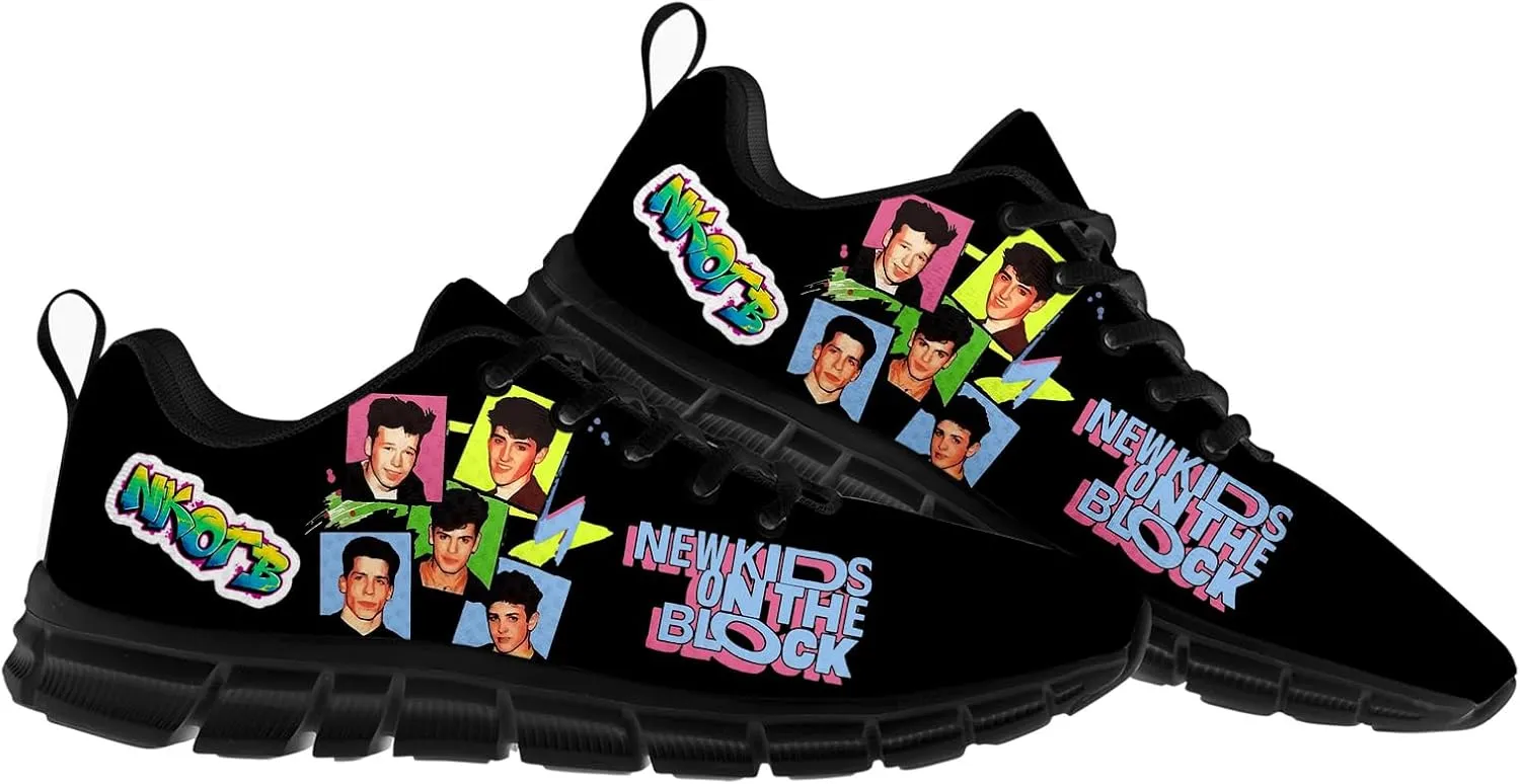 New Pop Kids Music On The Band Block Shoes Womens Mans Lace Up Sneakers Casual Sport Sports Shoe Running Footwear Sneaker