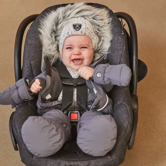 One Piece Baby Snowsuit Grey