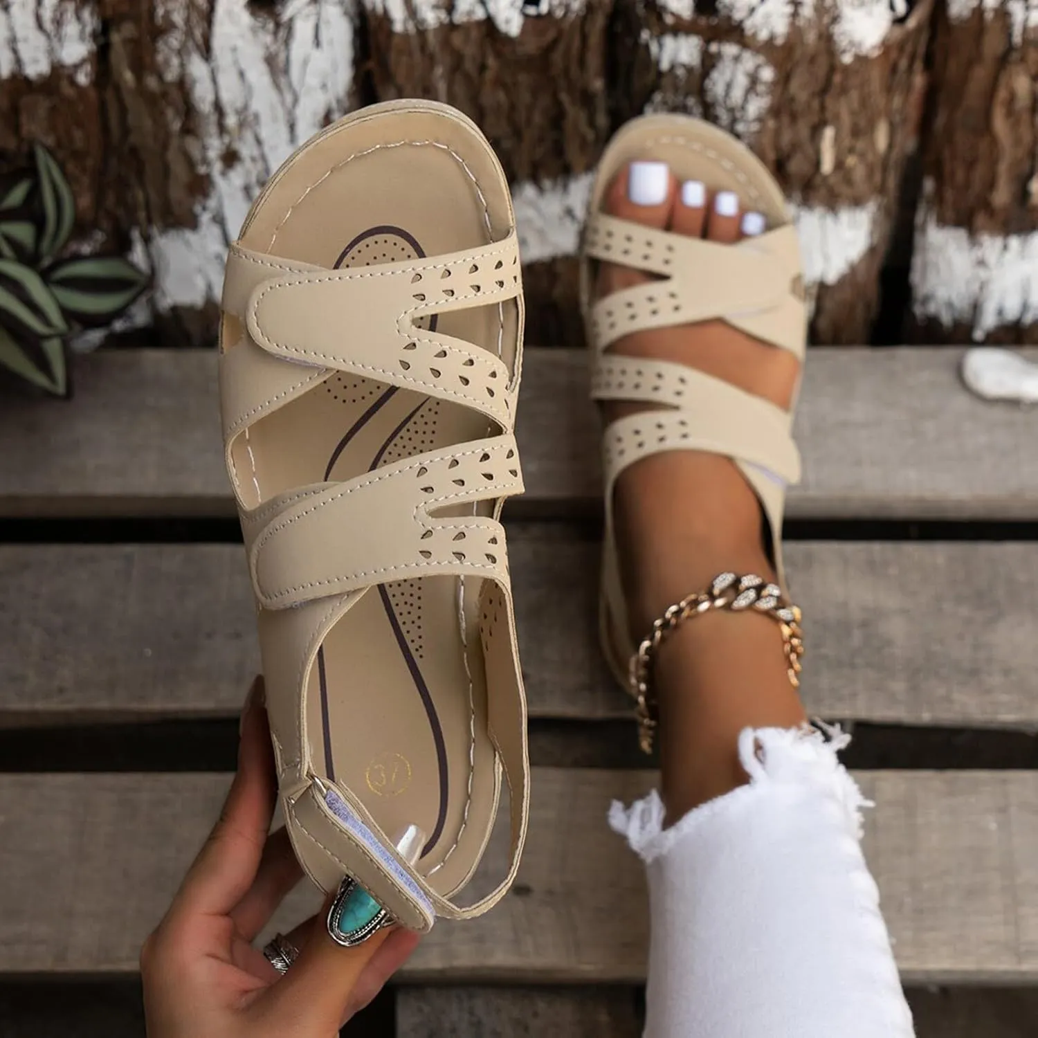 Orthopedic Wedge Sandals for Women: Summer Comfortable Low Heel Sandal, Open Toe Walking Dressy Summer Sandals Shoes