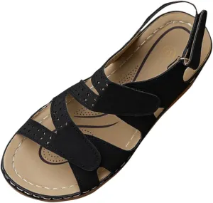 Orthopedic Wedge Sandals for Women: Summer Comfortable Low Heel Sandal, Open Toe Walking Dressy Summer Sandals Shoes