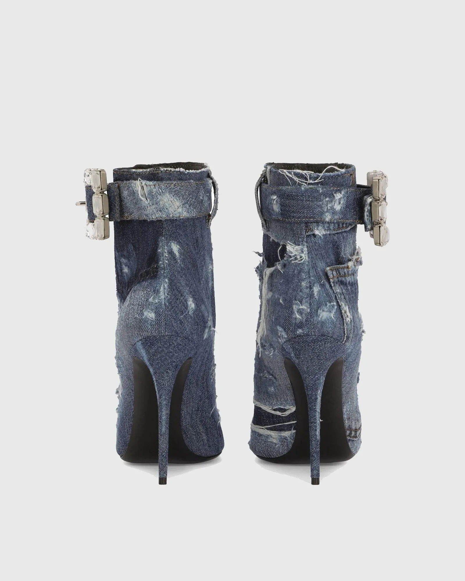 Osanna Rhinestone Buckle Cowboy Ankle Boots