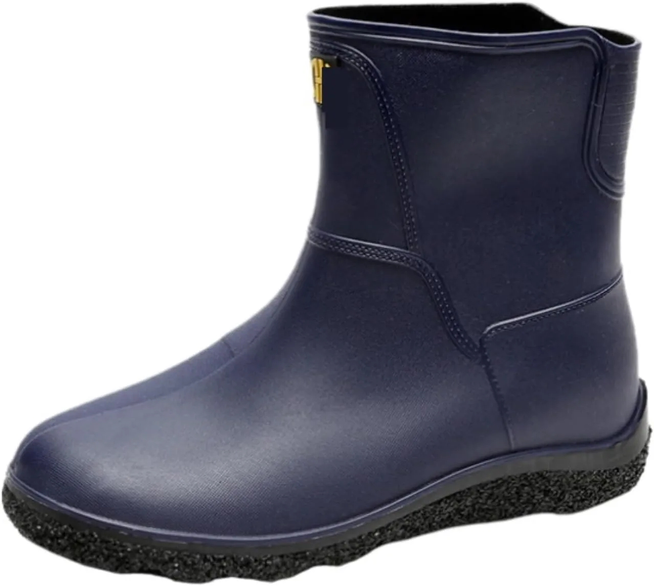 Outdoor Work Booties Men's Mid Tube Rubber Shoes Waterproof And Non Slip Rain Boots Fishing Water Boots Outdoor Gardening Work