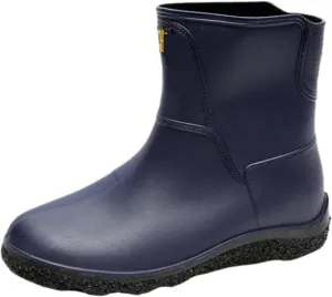 Outdoor Work Booties Men's Mid Tube Rubber Shoes Waterproof And Non Slip Rain Boots Fishing Water Boots Outdoor Gardening Work