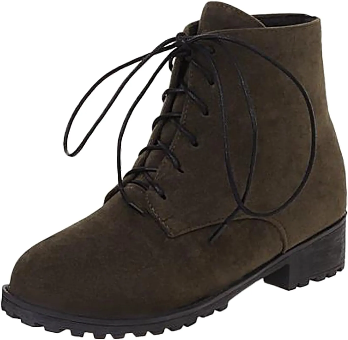 Platform Boots for Women Ankle Brown Booties Women Women's Western Booties Brown Boot Laces Men Fashion Casual Comfy Soft Slip on Pointed Toe Leather Casual