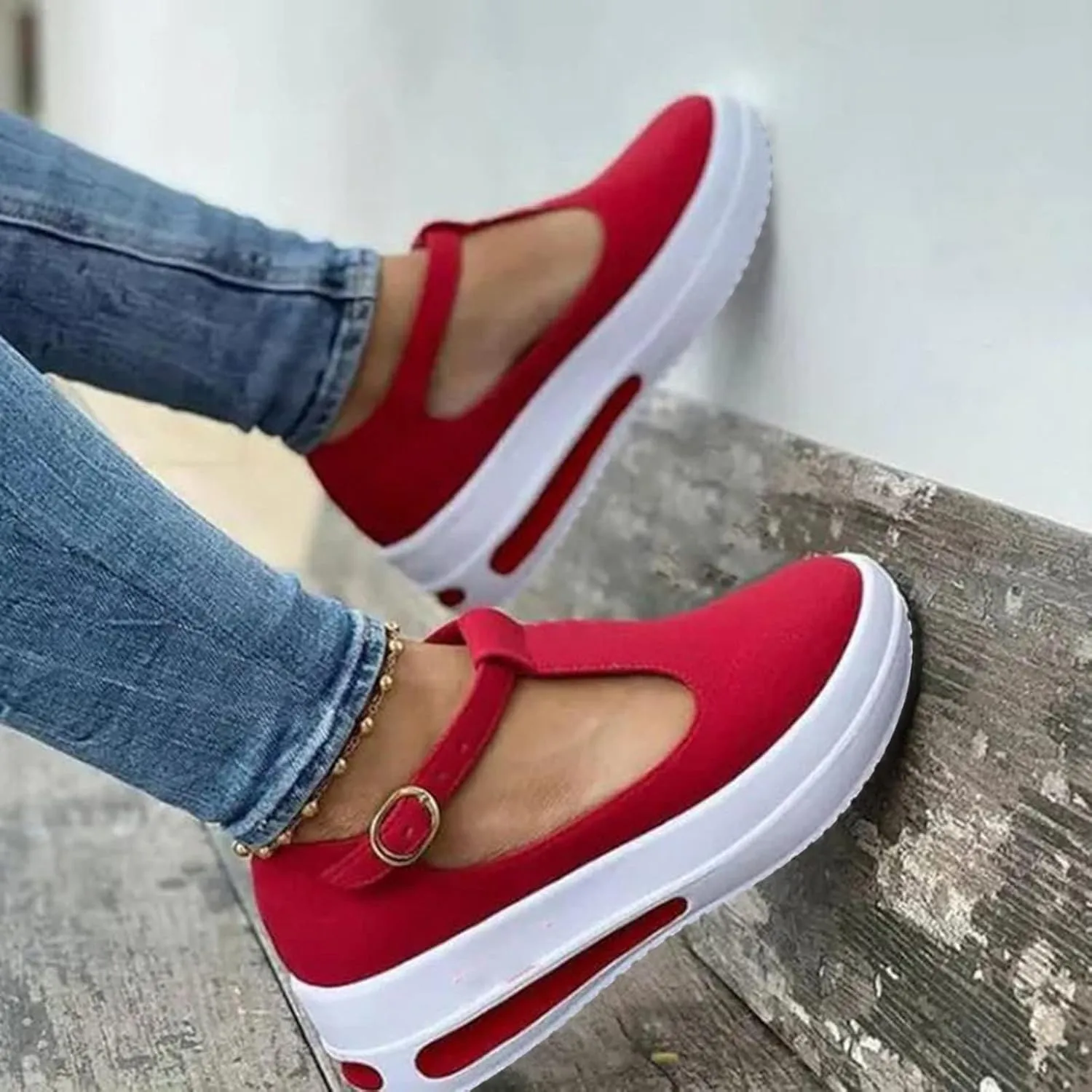 Platform Sandals for Women Closed Toe Espadrille Wedge Sandals Ladies Strappy Ankle Strap Metal Buckle Shoes Lightweight Athletic Outdoor Hiking Shoes