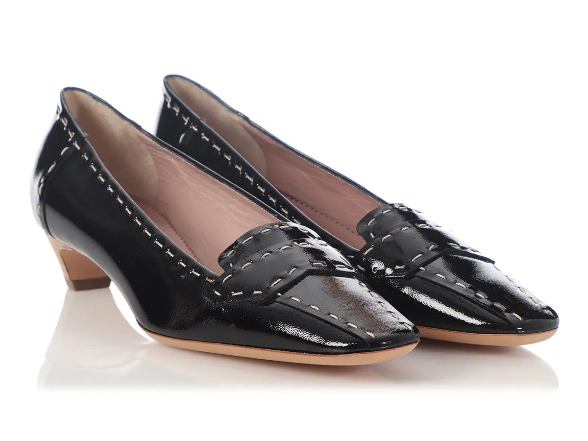 Prada Black Patent Buffalo City Loafers