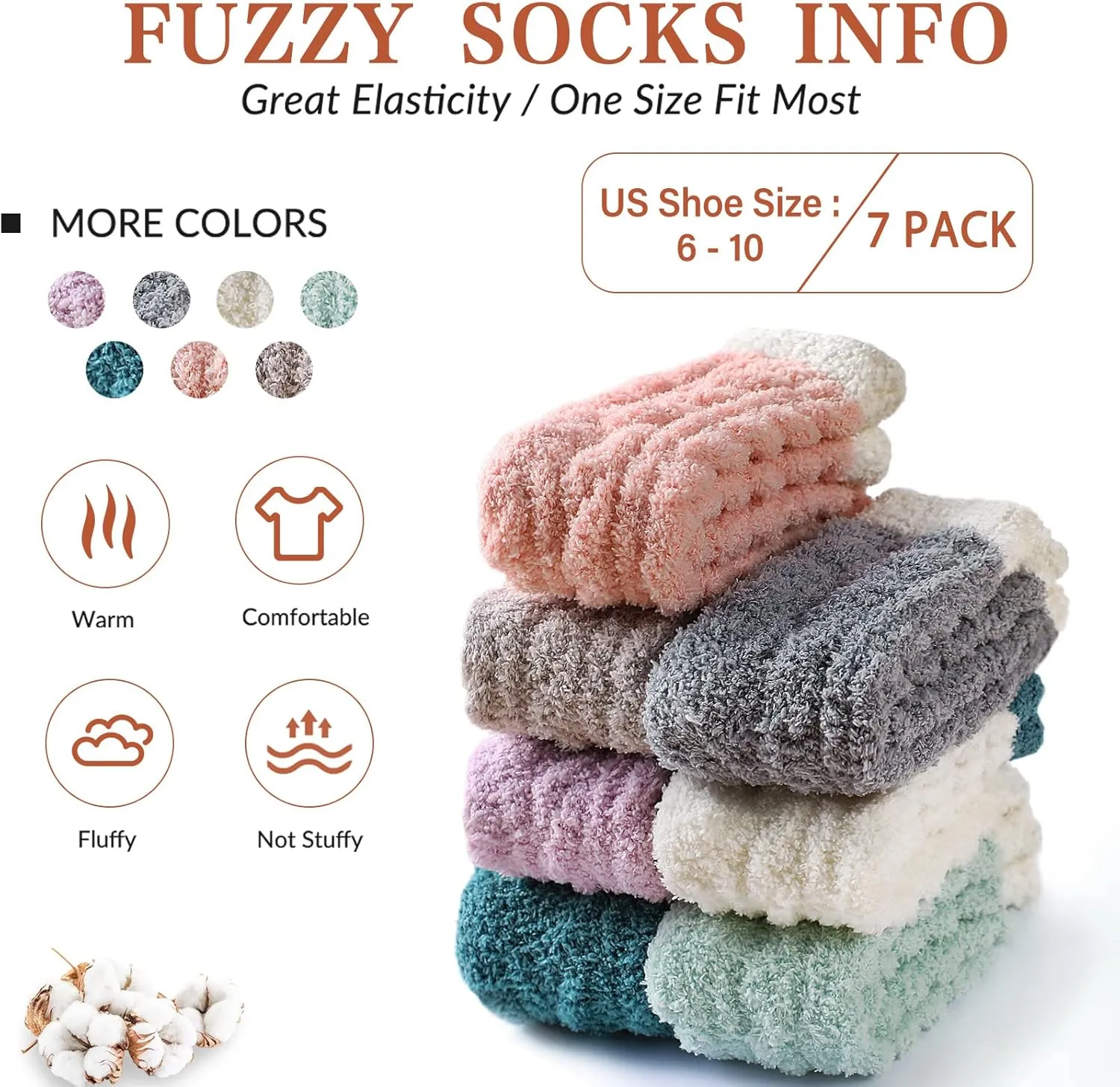 Premillow Womens Fuzzy Socks Fluffy Socks Women Winter Cozy Sock Warm Slipper Home Sleeping Sock for Women